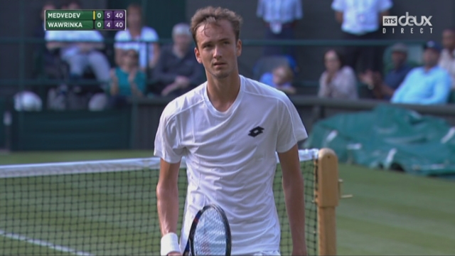 Wimbledon, 1er tour messieurs: Medvedev (RUS) - Wawrinka (SUI) 6-4 [RTS]