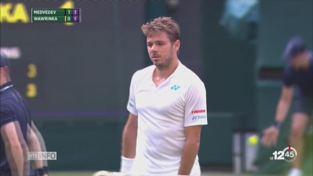 Tennis: Wawrinka échoue au premier tour du tournoi de Wimbledon [RTS]