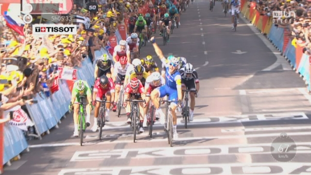Tour de France, 6e étape: Marcel Kittel (GER) s’impose au sprint devant Démare (FRA) et Griepel (GER) [RTS]