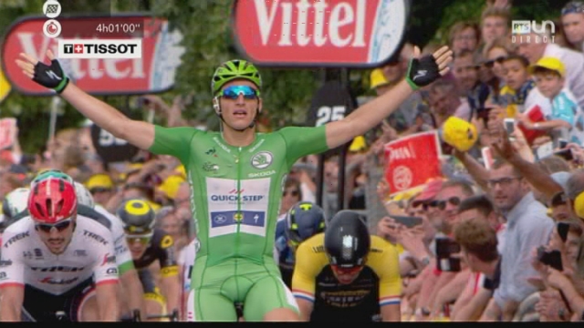 Tour de France, 10e étape: Marcel Kittel (GER) remporte l'étape devant John Degenkolb (GER) et Dylan Van Groenewegen (NED) [RTS]