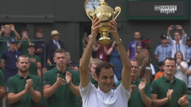 Wimbledon, finale: Federer (SUI) - Cilic (CRO) 6-3 6-1 6-4: remise du trophée [RTS]