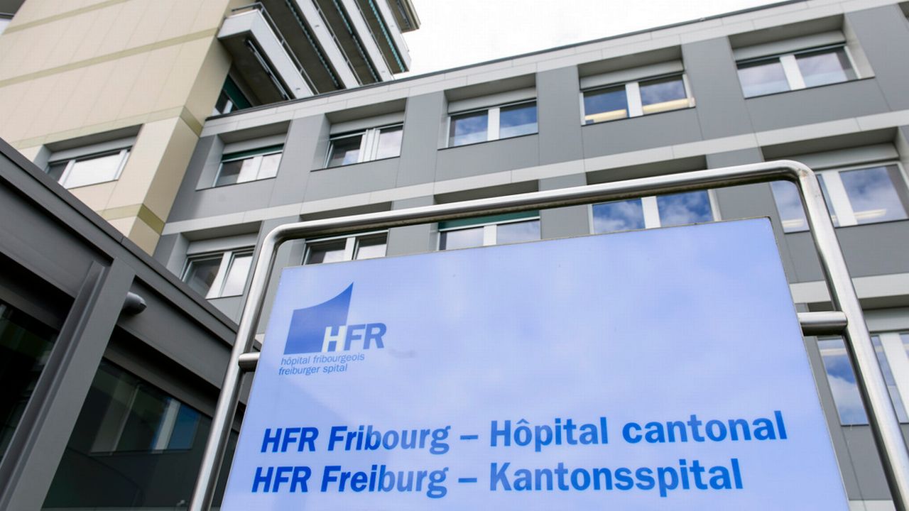 L'hôpital cantonal fribourgeois (HFR). [Jean-Christophe Bott - Keystone]