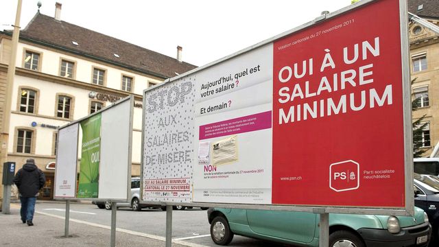 Les Neuchâtelois avaient accepté le principe du salaire minimum en 2011. [Sandro Campardo - Keystone]