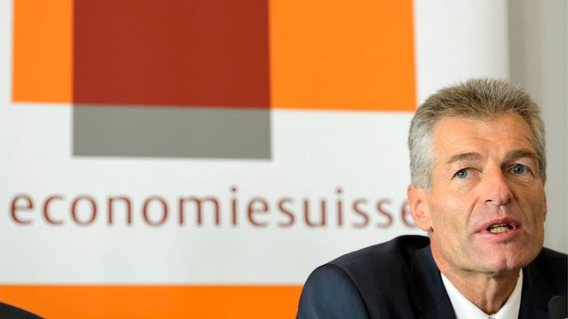 Heinz Karrer, président d'Economiesuisse. [Laurent Gilliéron - Keystone]
