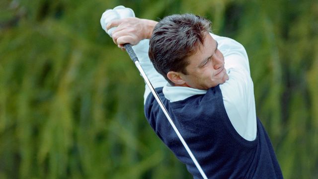 Le golfeur suisse Paolo Quirici en septembre 1994 à Crans-Montana.
Fabrice Coffrini
Keystone [Fabrice Coffrini - Keystone]