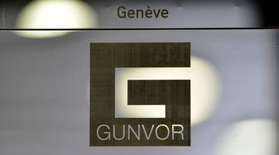 Le logo de la société Gunvor photographié à Genève. [Martial Trezzini - Keystone]