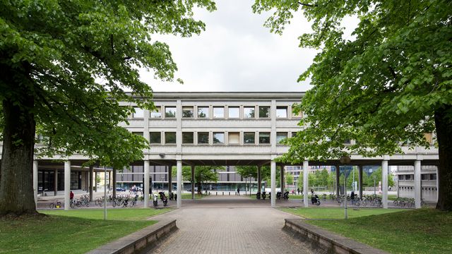 Le bâtiment principal de l'Université de Fribourg. [Gaetan Bally - Keystone]