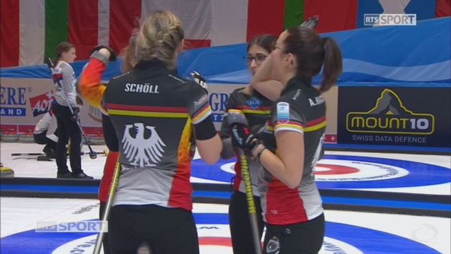 Championnats d'Europe, tour préliminaire dames: Allemagne - Danemark 11-4 [RTS]