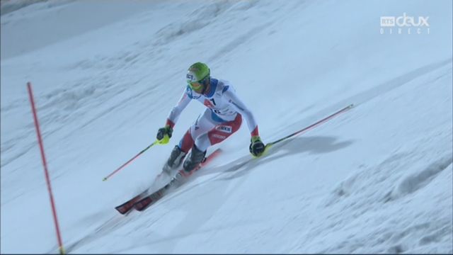Schladming (AUT), slalom masculin, 2e manche: Ramon Zenhaeusern (SUI) [RTS]