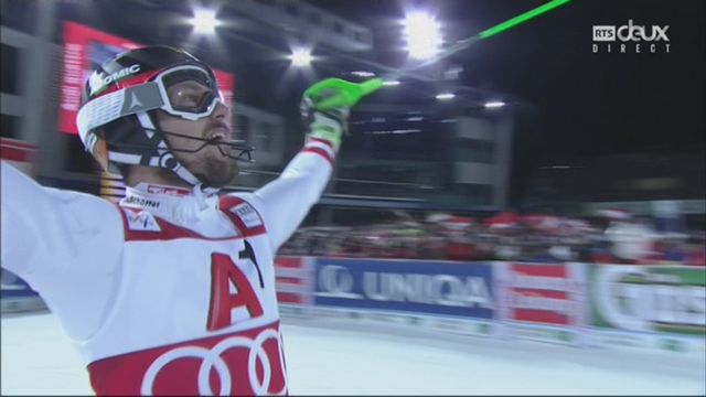 Schladming (AUT), slalom masculin, 2e manche: Marcel Hirscher (AUT) [RTS]