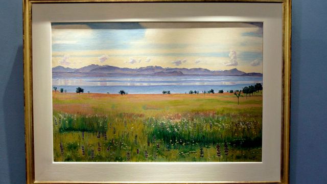 "Le lac Léman vu de St-Prex", peint par Ferdinand Hodler en 1901. [Martial Trezzini - keystone]