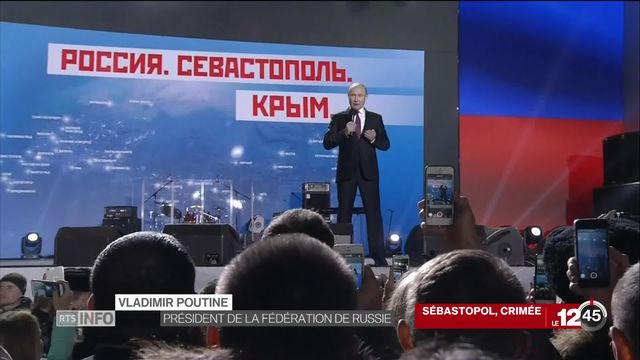 Russie: Poutine a fait le déplacement de la Crimée [RTS]