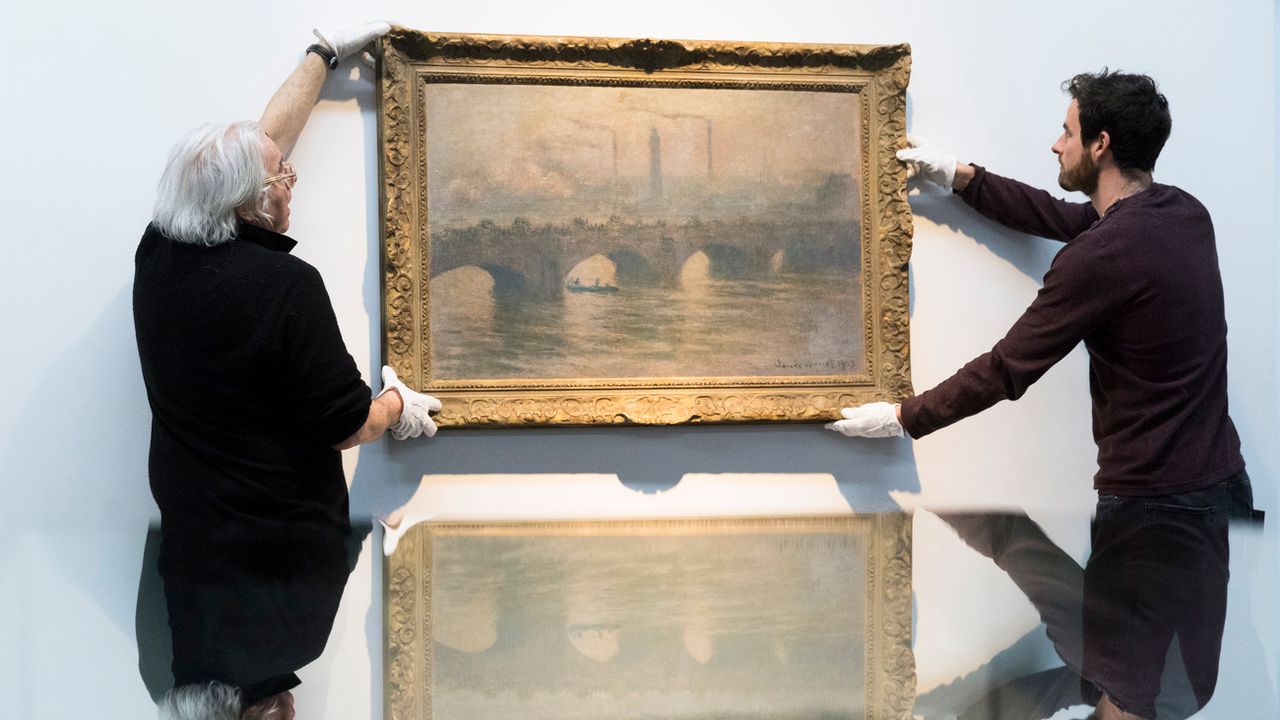 "Le Pont de Waterloo" de Claude Monet est l'une des oeuvres de la collection Gurlitt présentées au Kunstmuseum à Berne. [Peter Klaunzer - Keystone]