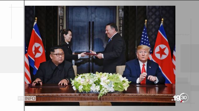 Photo-commentaire de la poignée de main entre Donald Trump et Kim Jong-un [RTS]