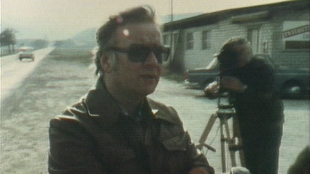 Le correspondant jurassien Denis Moine au travail en 1978. [RTS]