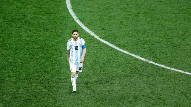 Lionel Messi après la défaite 3-0 contre la Croatie. [Ritchie B. Tongo - EPA/Keystone]