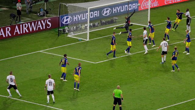 La Suède s’est inclinée dans les arrêts de jeu contre l’Allemagne (1-2) le 23 juin dernier. [Sergei Grits - AP Photo - Keystone]
