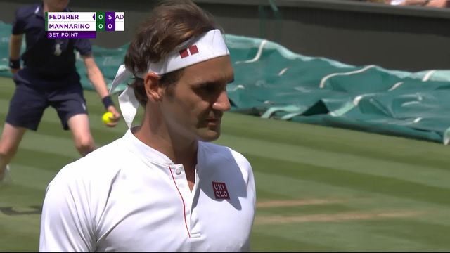 1-8, R.Federer (SUI) - A.Mannarino (FRA) (6-0): Federer remporte le premier set en 17 minutes [RTS]