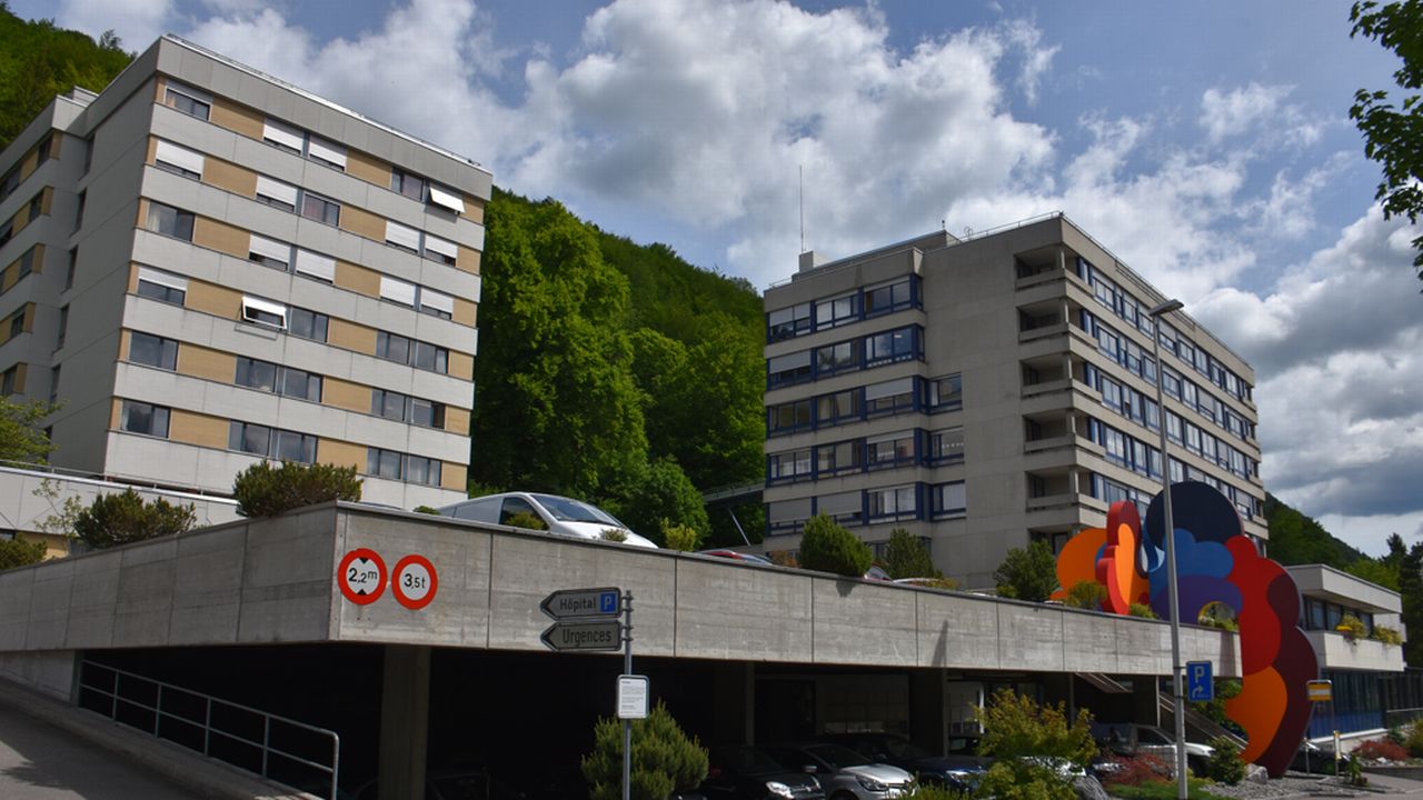 L'Hôpital du Jura bernois à Moutier. [Gaël Klein - RTS]