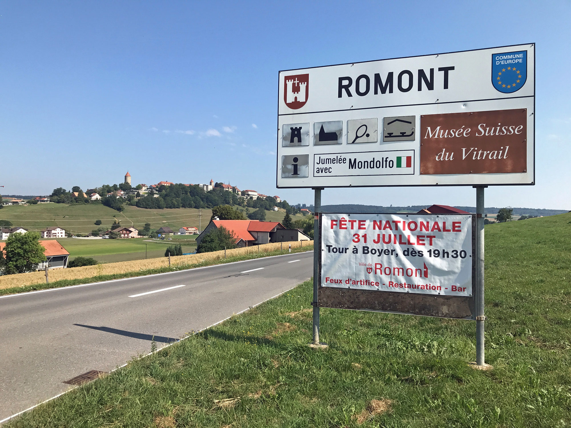 "On en parle" ramène sa fraise à Romont (FR), le mercredi 25 juillet 2018.