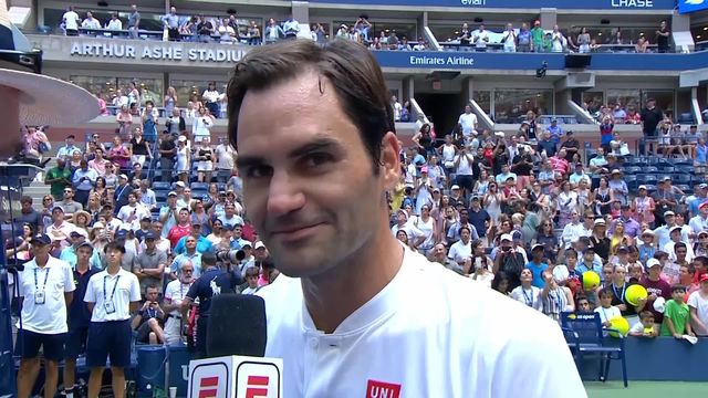 2e tour messieurs, B.Paire (FRA) - R.Federer (SUI) (5-7, 4-6, 4-6): l'interview de Federer à la fin du match [RTS]