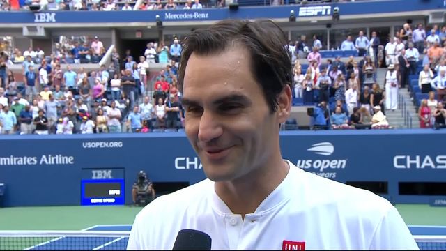 3e tour messieurs, N.Kyrgios (AUS) - R.Federer (SUI) (4-6, 1-6, 5-7): l'interview de Federer à la fin du match [RTS]