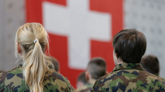 Des recrues de l'armée suisse (photo prétexte). [Peter Klaunzer - Keystone]