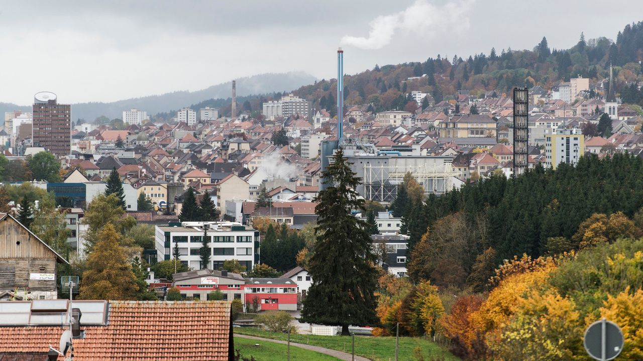 Une vue de la ville de La Chaux-de-Fonds, ici photographiée en 2013. [Christian Beutler - KEYSTONE]