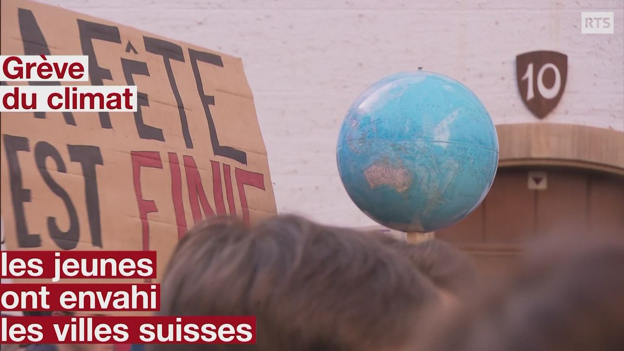 Grève du climat: les jeunes ont envahi les villes suisses [RTS]