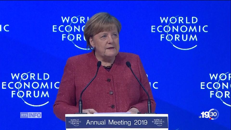 Angela Merkel au WEF: plaidoyer pour l'Europe et le multilatéralisme. [RTS]
