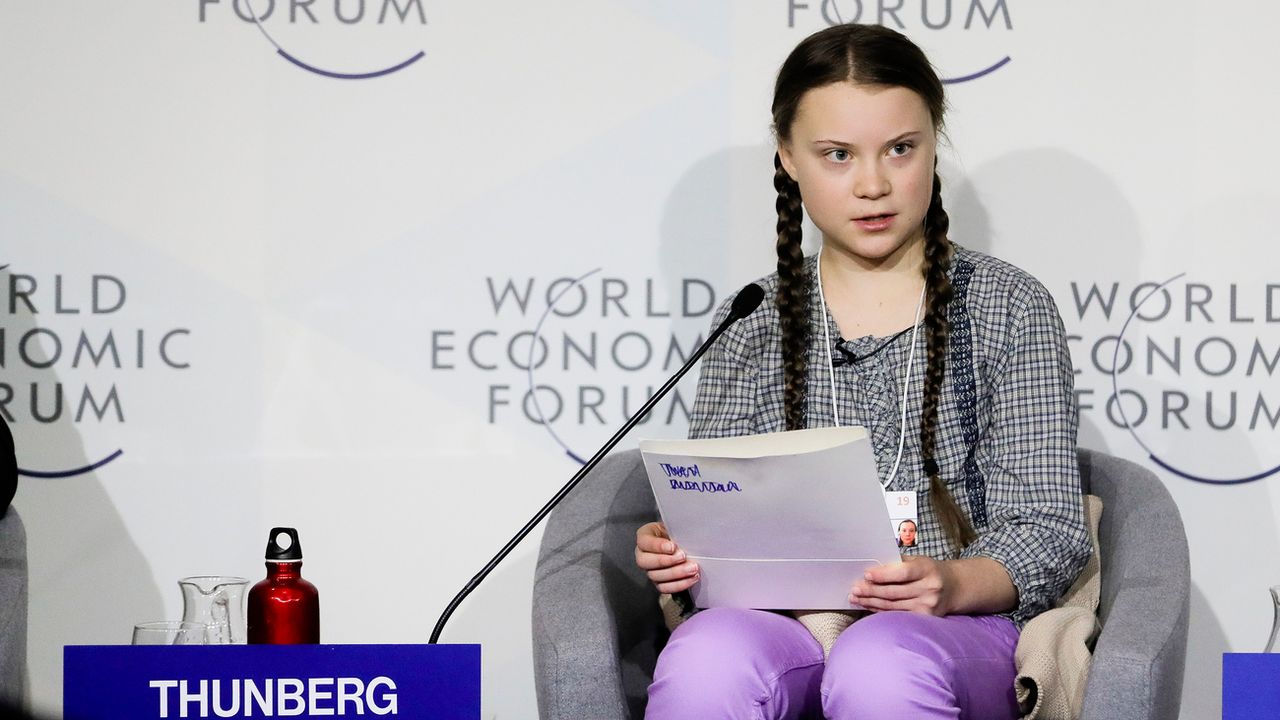 Greta Thunberg au Forum de Davos. [AP/Markus Schreiber - Keystone]