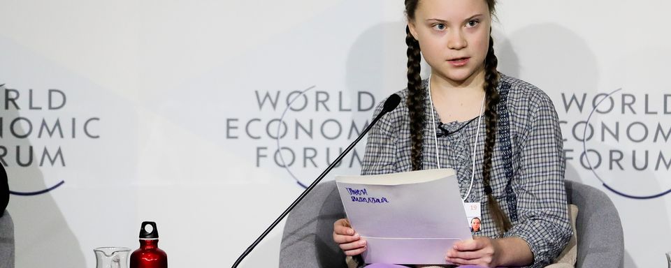 Greta Thunberg au Forum de Davos. [AP/Markus Schreiber - Keystone]