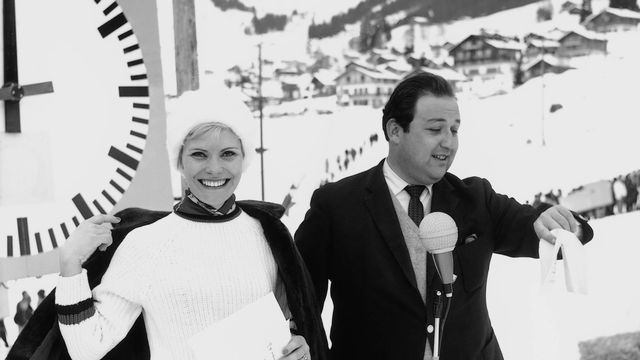 Simone Garnier et Georges Kleinmann en 1965. [RTS]
