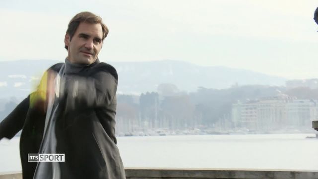 Roger Federer à Genève pour le lancement de la Lever Cup [RTS]