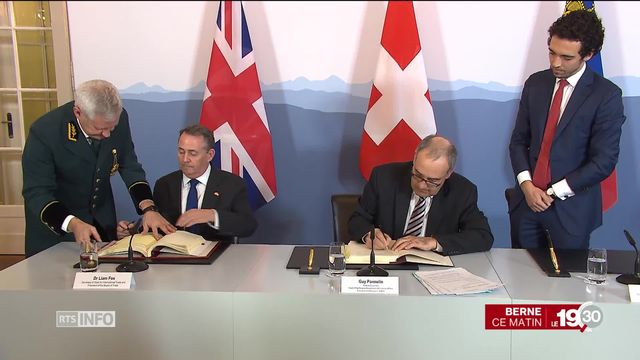 Signature ce lundi d'un accord commercial entre la Suisse et le Royaume-Uni [RTS]