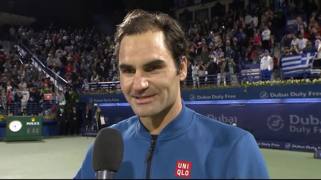 ATP Dubaï, finale: l'interview de Federer juste après sa victoire [RTS]