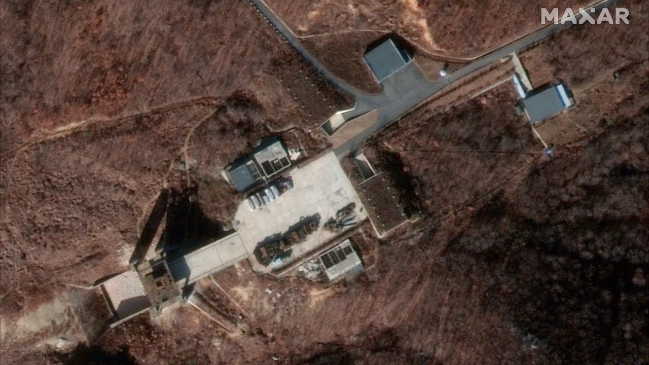 Des images satellites montrent le site de lancement de fusées de la Corée du Nord. [DigitalGlobe via AP - Keystone]