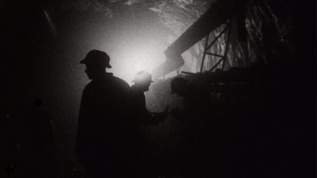 Le chantier du tunnel du Grand-Saint-Bernard en 1961. [RTS]