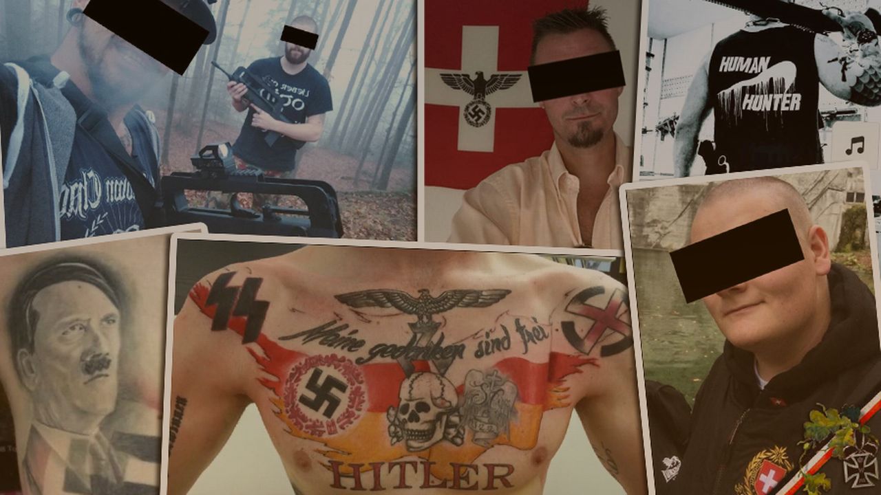Captures d'écran de profils Facebook d'extrémistes suisses. [SonnatgsBlick]