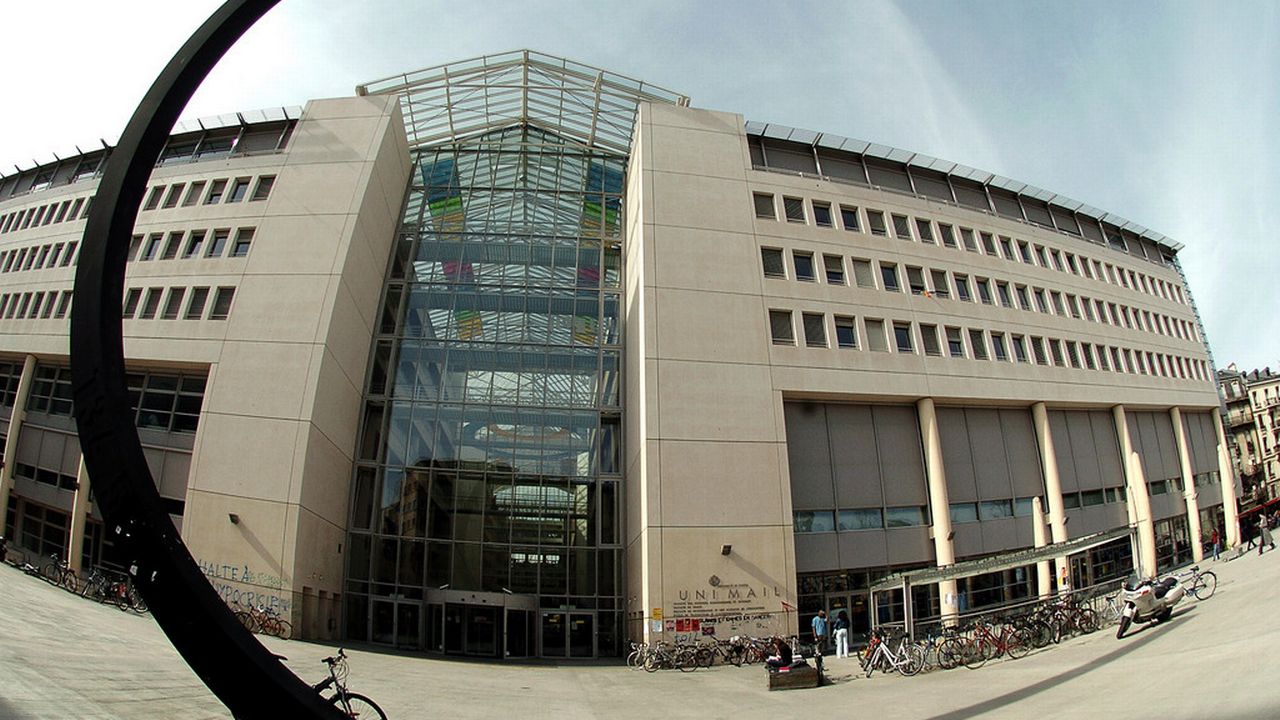 Le bâtiment UNI Mail de l'Université de Genève. [Martial Trezzini - Keystone]