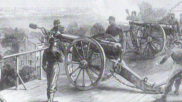 Les Versaillais tirent contre Paris qui a instauré la Commune, 1871. [RTS]