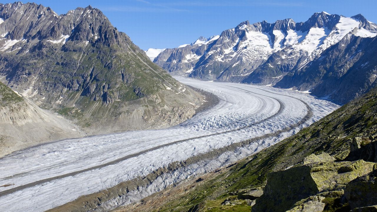 Un tiers des glaciers alpins pourraient être sauvés avec des mesures fortes. [Anthony Anex - Keystone]