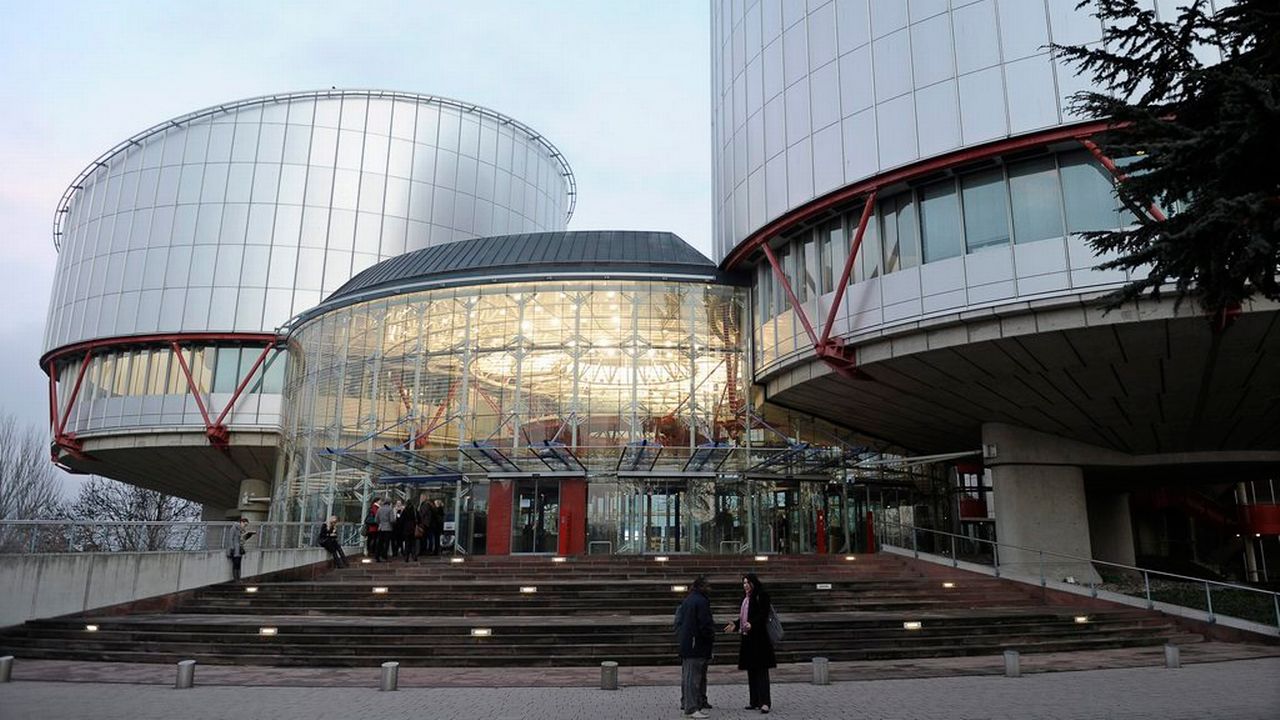 Bâtiment de la Cour européenne des droits de l'homme à Strasbourg. [Christophe Karaba - Keystone]