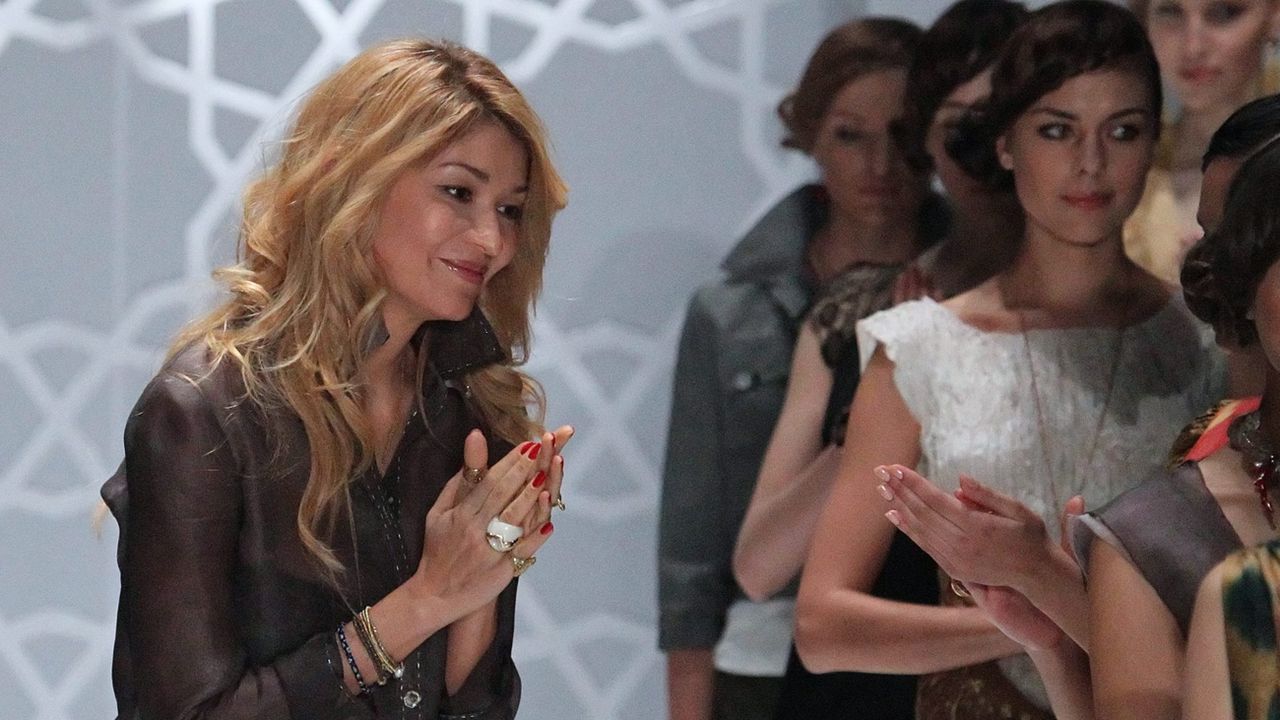 Gulnara Karimova lors de la Fashion Week de Moscou, en 2011. [Sergei Ilnitsky - EPA]