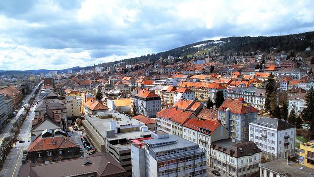 La Chaux-de-Fonds, dans le canton de Neuchâtel, quatrième ville romande derrière Genève, Lausanne et Fribourg. [YOSHIKO KUSANO - KEYSTONE]