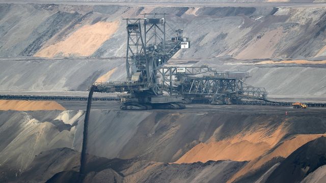 Une mine de charbon à Erkelenz, dans le Land de Rhénanie-du-Nord-Westphalie, près de Cologne. [Friedemann Vogel - EPA/Keystone]