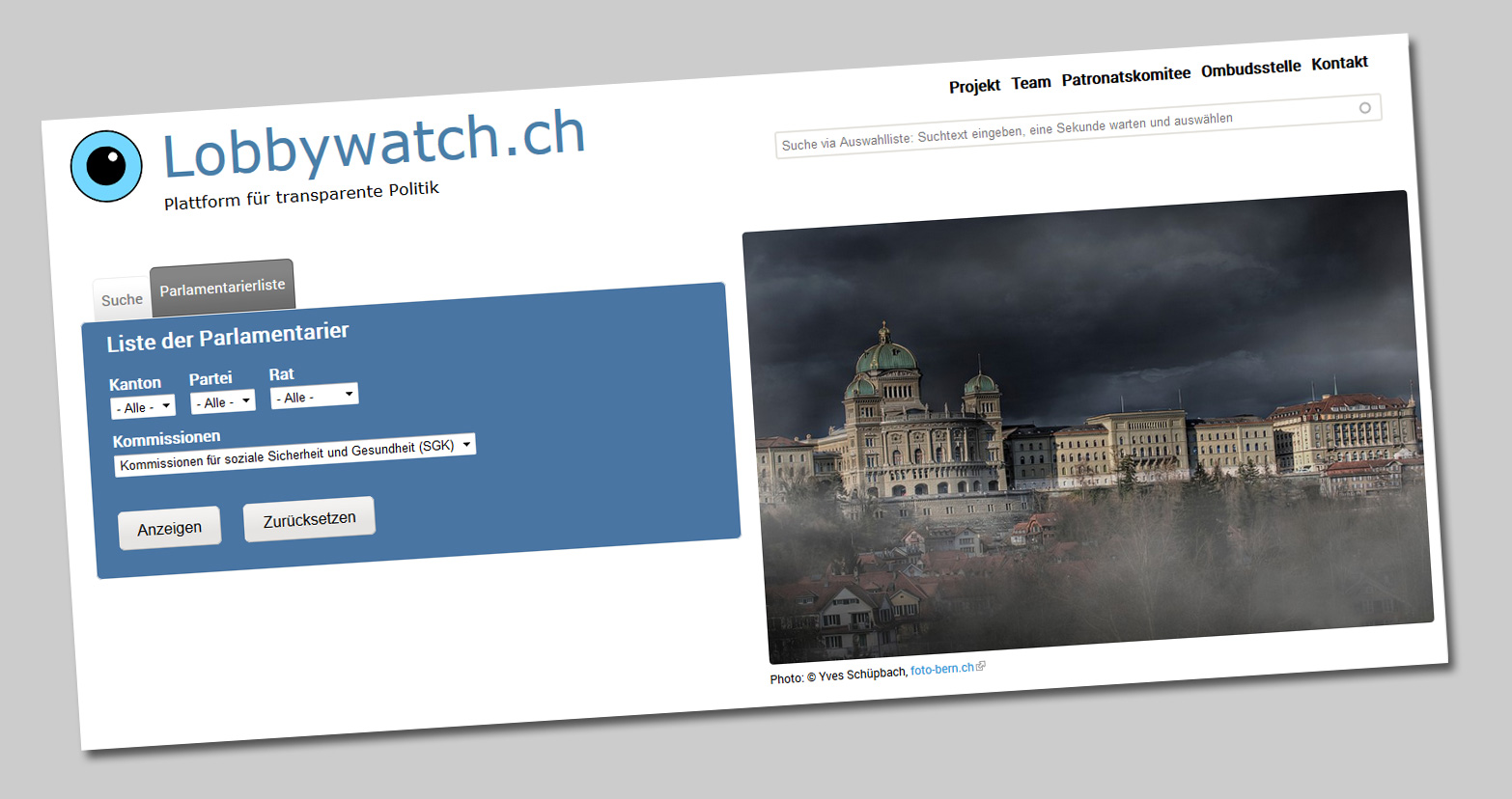 Le site Lobbywatch montre quels sont les liens des politiciens suisses avec les entreprises ou les lobbys.