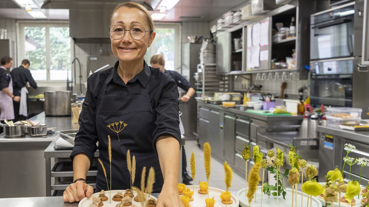 Tanja Grandits obtient pour la deuxième fois le titre de "Cuisinier de l'année". [Georgios Kefalas - Keystone]