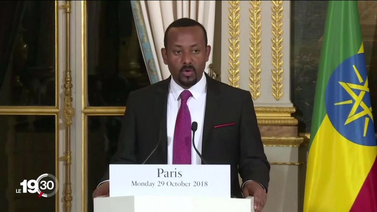 Pour son travail de réconciliation avec l'Érythrée, le Premier ministre éthiopien Abiy Ahmed reçoit le Nobel de la paix. [RTS]