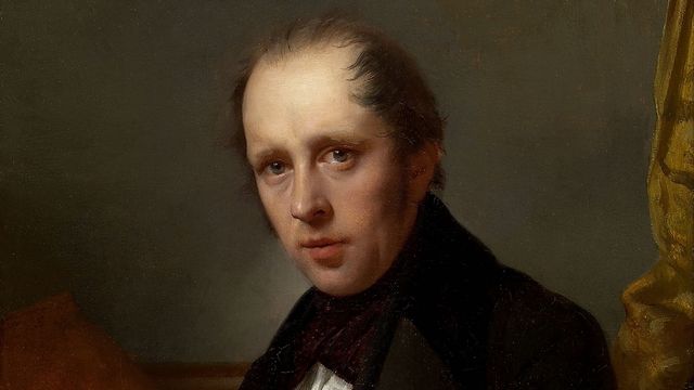Un portrait de Rodolphe Töpffer peint par Jean-Léonard Lugardon vers 1840. [Bibliothèque de Genève]